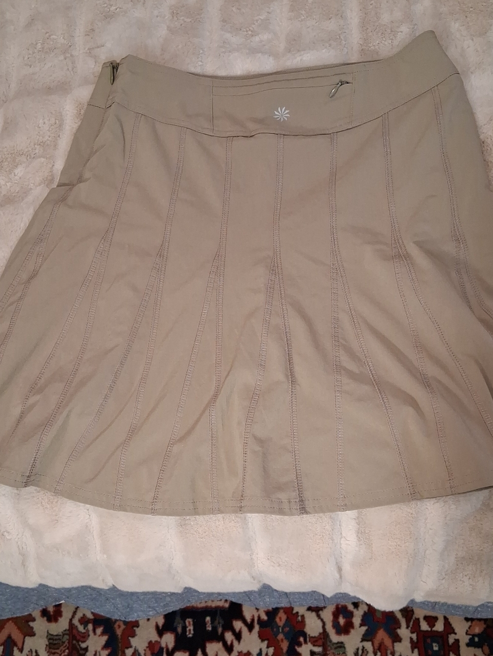 Athleta Khaki Pleated Skort